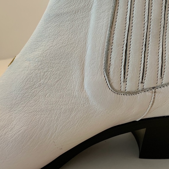 Modern Vice Chic Shit White Embroidered Boot Sz 8 B21/1 - Picture 9 of 15